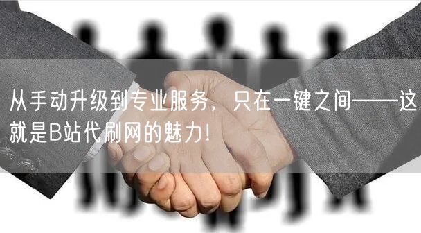 从手动升级到专业服务，只在一键之间——这就是B站代刷网的魅力！