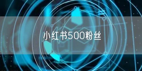 小红书500粉丝