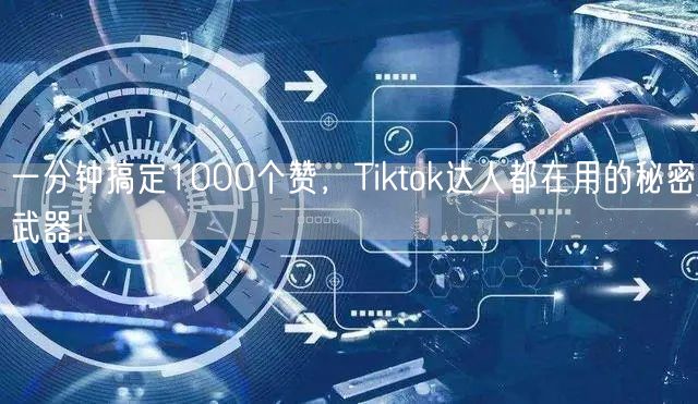 一分钟搞定1000个赞，Tiktok达人都在用的秘密武器！