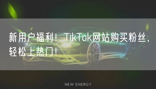 新用户福利！TikTok网站购买粉丝，轻松上热门！