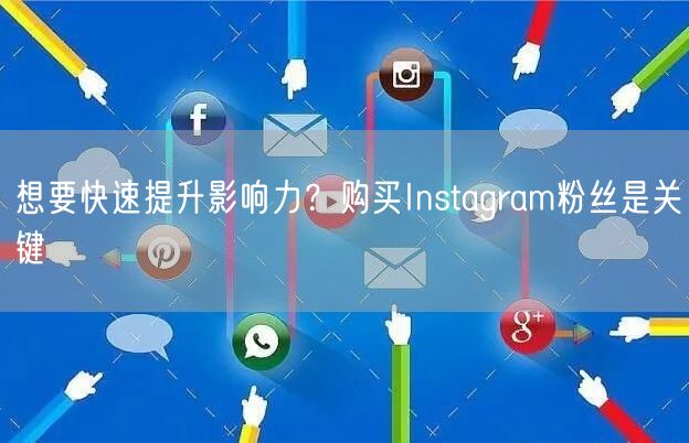 想要快速提升影响力？购买Instagram粉丝是关键