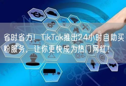 省时省力！TikTok推出24小时自助买粉服务，让你更快成为热门网红！