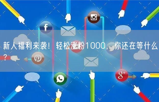 新人福利来袭！轻松涨粉1000，你还在等什么？