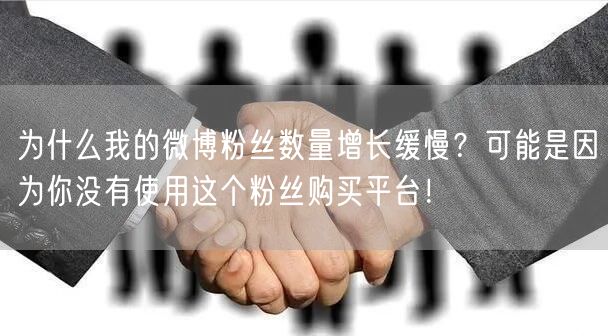 为什么我的微博粉丝数量增长缓慢？可能是因为你没有使用这个粉丝购买平台！