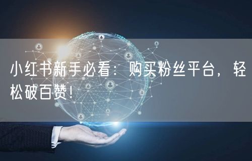 小红书新手必看：购买粉丝平台，轻松破百赞！