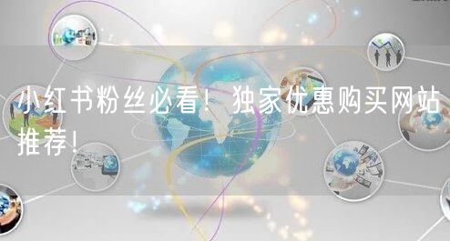 小红书粉丝必看！独家优惠购买网站推荐！