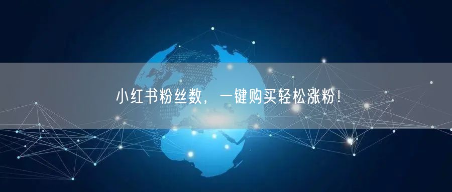 小红书粉丝数，一键购买轻松涨粉！