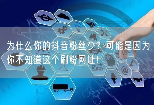 为什么你的抖音粉丝少？可能是因为你不知道这个刷粉网址！