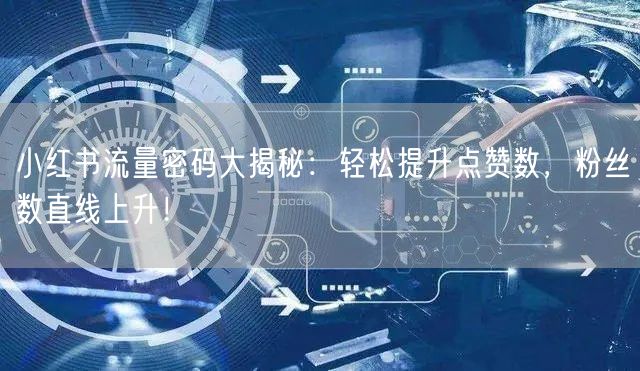 小红书流量密码大揭秘：轻松提升点赞数，粉丝数直线上升！