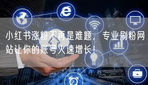小红书涨粉不再是难题，专业刷粉网站让你的账号火速增长！