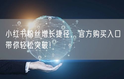 小红书粉丝增长捷径，官方购买入口带你轻松突破！