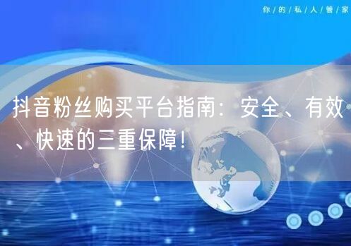 抖音粉丝购买平台指南：安全、有效、快速的三重保障！