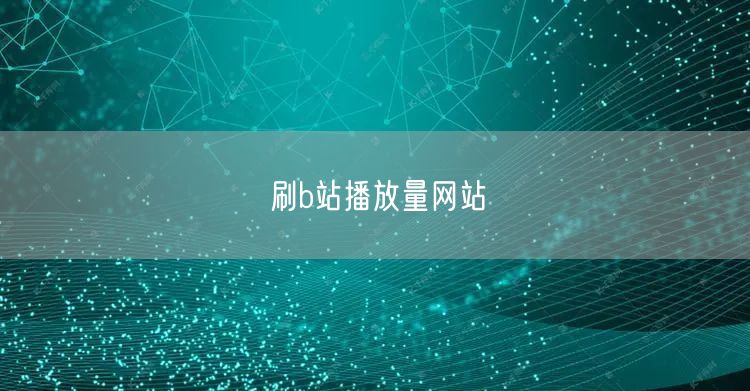 刷b站播放量网站