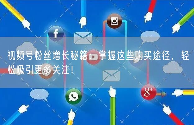 视频号粉丝增长秘籍：掌握这些购买途径，轻松吸引更多关注！