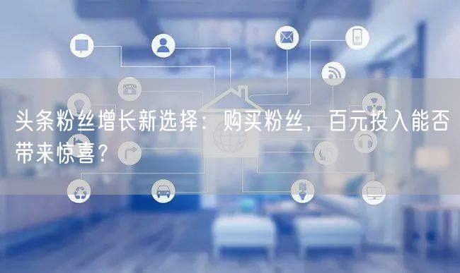头条粉丝增长新选择：购买粉丝，百元投入能否带来惊喜？