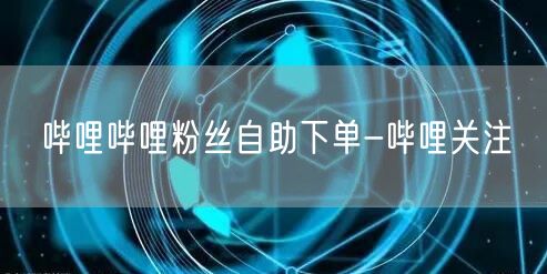 哔哩哔哩粉丝自助下单-哔哩关注