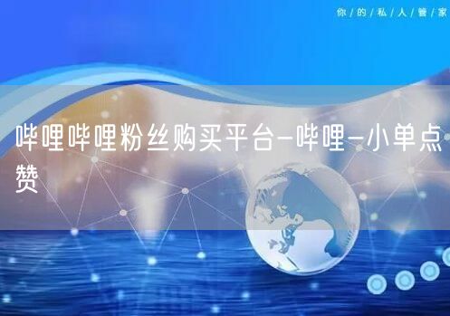 哔哩哔哩粉丝购买平台-哔哩-小单点赞