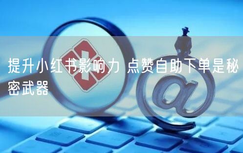 提升小红书影响力 点赞自助下单是秘密武器