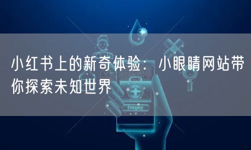 小红书上的新奇体验：小眼睛网站带你探索未知世界