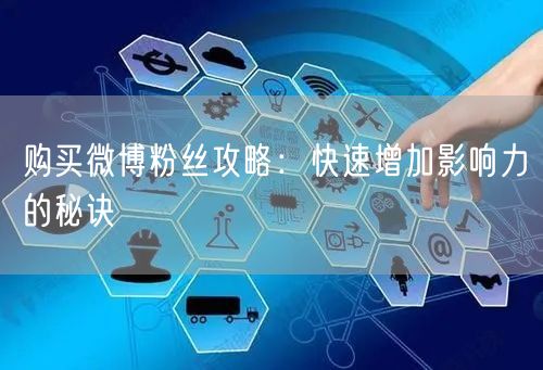 购买微博粉丝攻略：快速增加影响力的秘诀