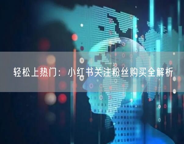 轻松上热门：小红书关注粉丝购买全解析