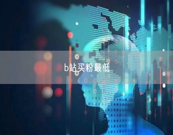 b站买粉最低