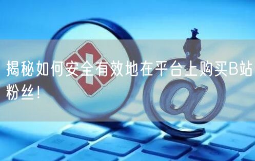 揭秘如何安全有效地在平台上购买B站粉丝！
