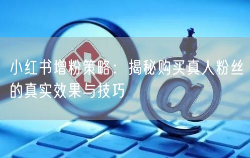 小红书增粉策略：揭秘购买真人粉丝的真实效果与技巧