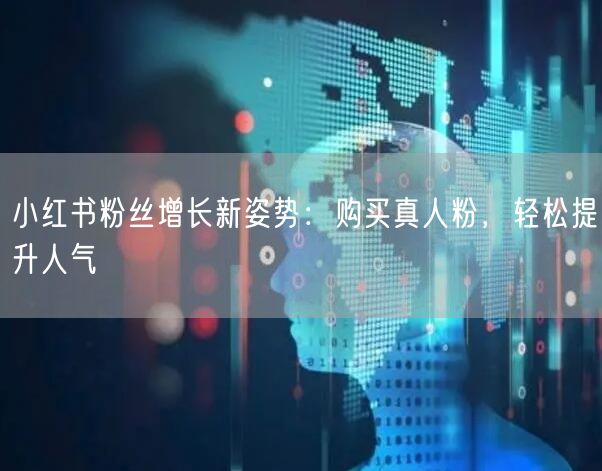 小红书粉丝增长新姿势：购买真人粉，轻松提升人气