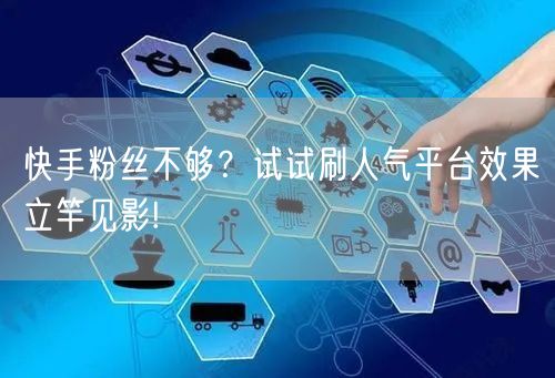 快手粉丝不够？试试刷人气平台效果立竿见影!