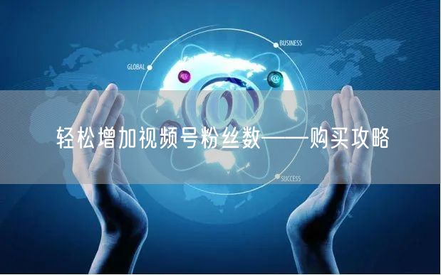 轻松增加视频号粉丝数——购买攻略