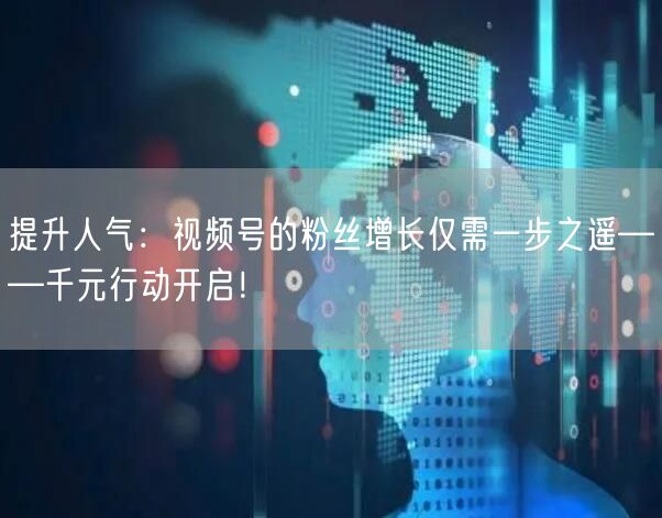 提升人气：视频号的粉丝增长仅需一步之遥——千元行动开启！