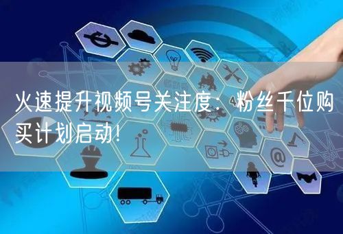 火速提升视频号关注度：粉丝千位购买计划启动！