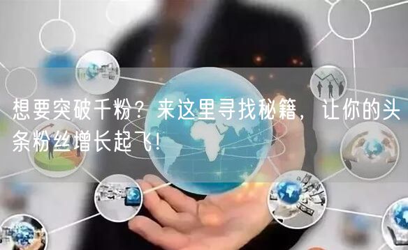 想要突破千粉？来这里寻找秘籍，让你的头条粉丝增长起飞！