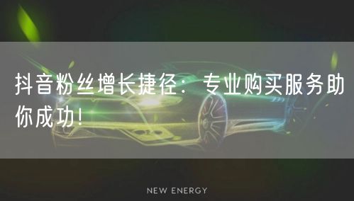 抖音粉丝增长捷径：专业购买服务助你成功！