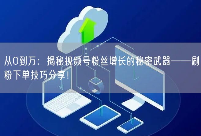 从0到万：揭秘视频号粉丝增长的秘密武器——刷粉下单技巧分享！