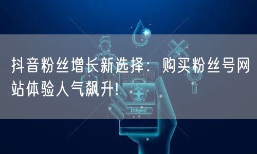 抖音粉丝增长新选择：购买粉丝号网站体验人气飙升!