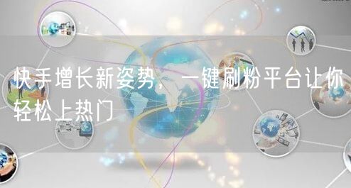 快手增长新姿势，一键刷粉平台让你轻松上热门
