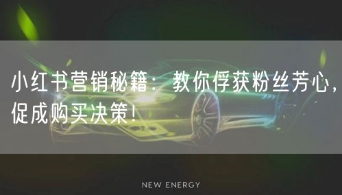 小红书营销秘籍：教你俘获粉丝芳心，促成购买决策！