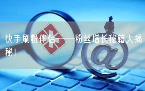 快手刷粉伴侣——粉丝增长秘籍大揭秘！