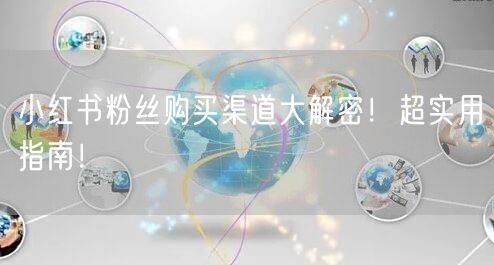小红书粉丝购买渠道大解密！超实用指南！