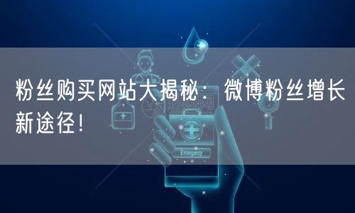 粉丝购买网站大揭秘：微博粉丝增长新途径！