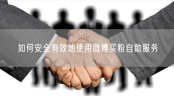 如何安全有效地使用微博买粉自助服务