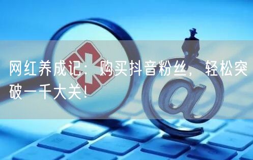网红养成记：购买抖音粉丝，轻松突破一千大关！
