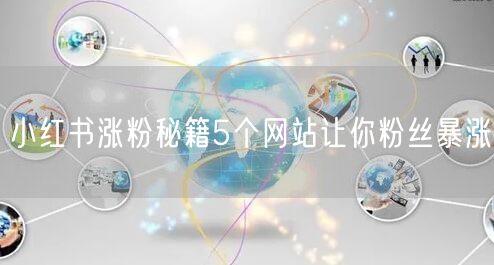 小红书涨粉秘籍5个网站让你粉丝暴涨