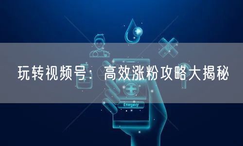 玩转视频号：高效涨粉攻略大揭秘