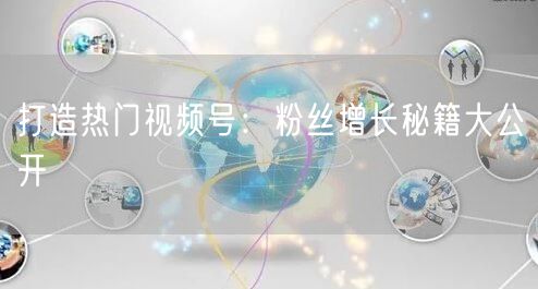 打造热门视频号：粉丝增长秘籍大公开
