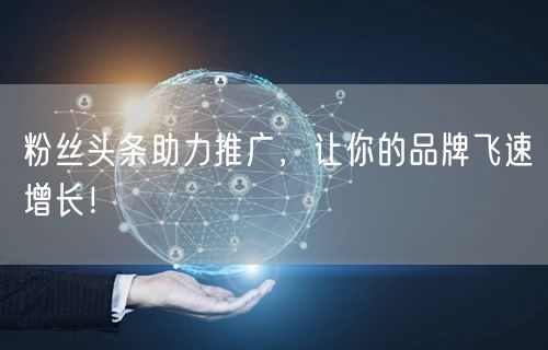 粉丝头条助力推广，让你的品牌飞速增长！