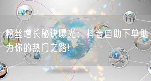 粉丝增长秘诀曝光：抖音自助下单助力你的热门之路!