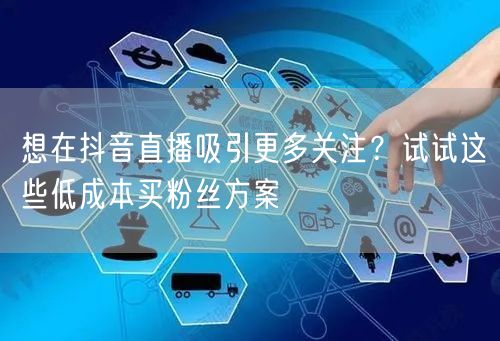 想在抖音直播吸引更多关注？试试这些低成本买粉丝方案